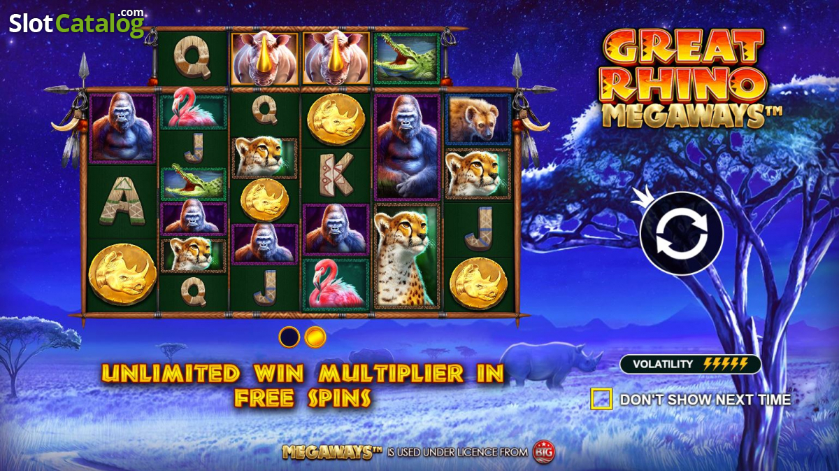 Great Rhino Megaways — Jogo Base